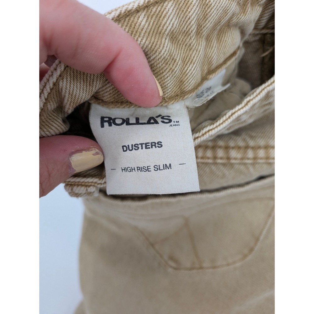 Rollas Dusters Jeans Women 29 Tan High Rise Slim Denim Ankle Earthy Casual Boho - Picture 6 of 9